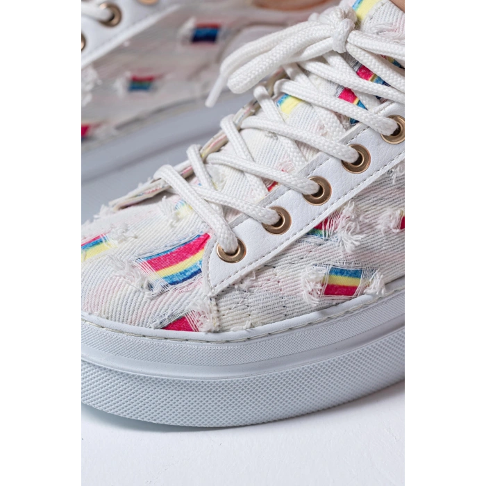 Candida Beyaz Kot Spor Ayakkabı