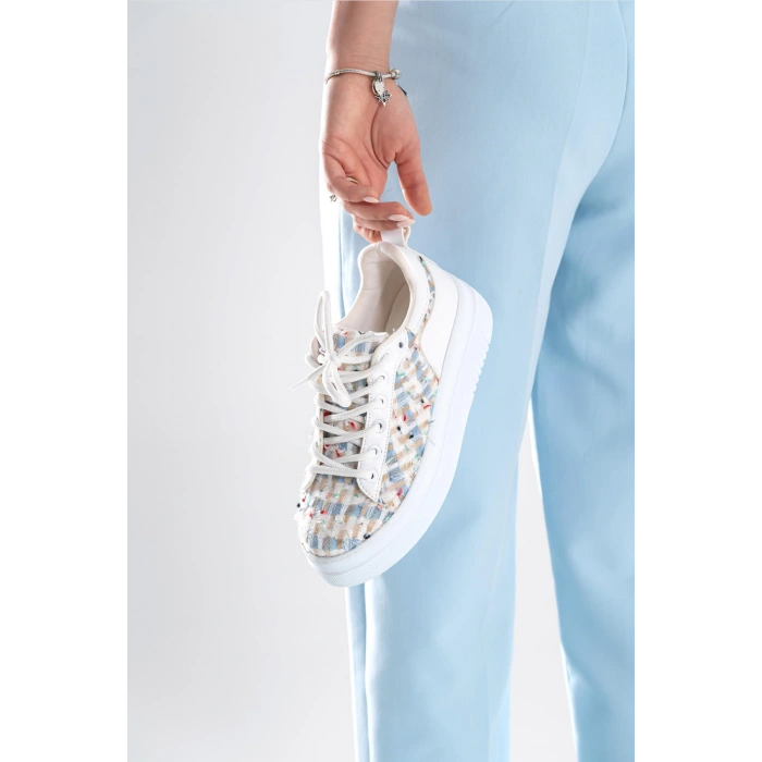 Candida Beyaz Mavi Spor Ayakkabı