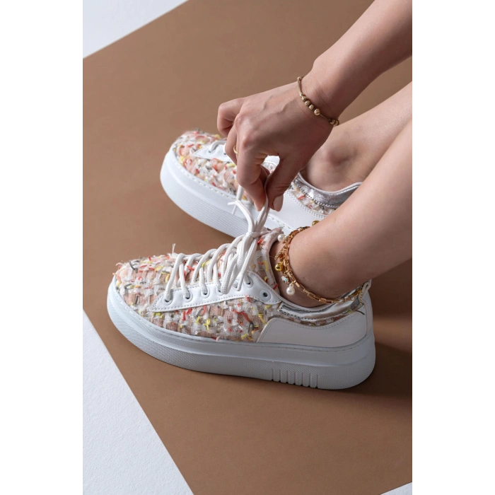 Candida Beyaz Somon Spor Ayakkabı