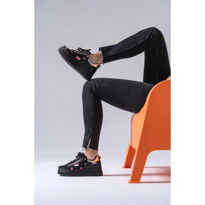 Candida Siyah Kot Spor Ayakkabı