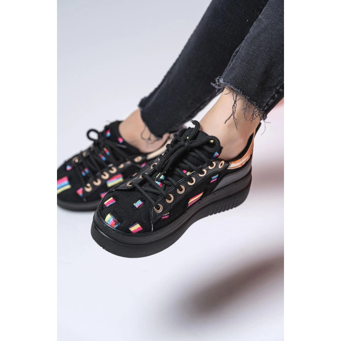 Candida Siyah Kot Spor Ayakkabı