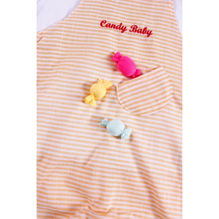 Candy Figürlü Badili Kız Bebek Tulumu