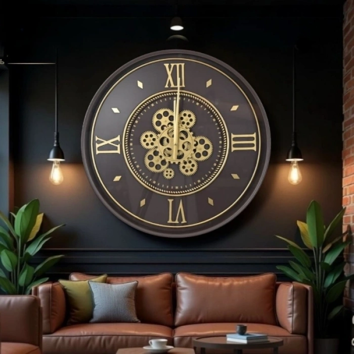 Çarklı Duvar Saati 55 Cm