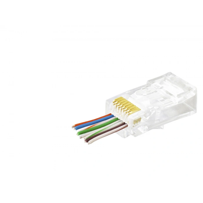 Cat6 Ez Rj45 Konnektör 100 Adet Paket - Şeffaf APXRJ45