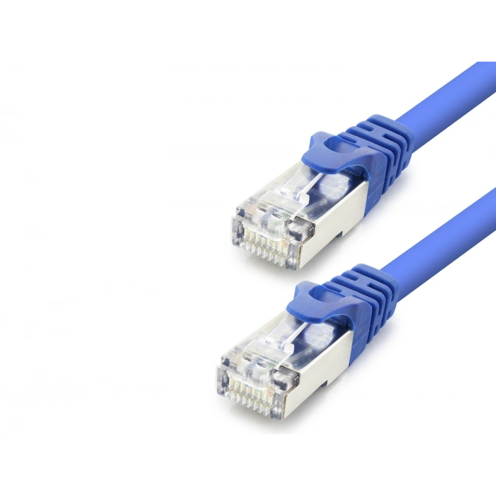 Cat7 Ethernet Patch Kablosu 10 Gbps 600 Mhz 30 Cm - Mavi HDX5097