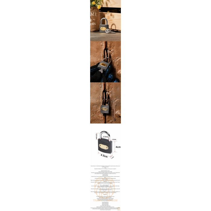 Çelik Asma Kilit 50 Mm 3 Anahtarlı Sonax Design