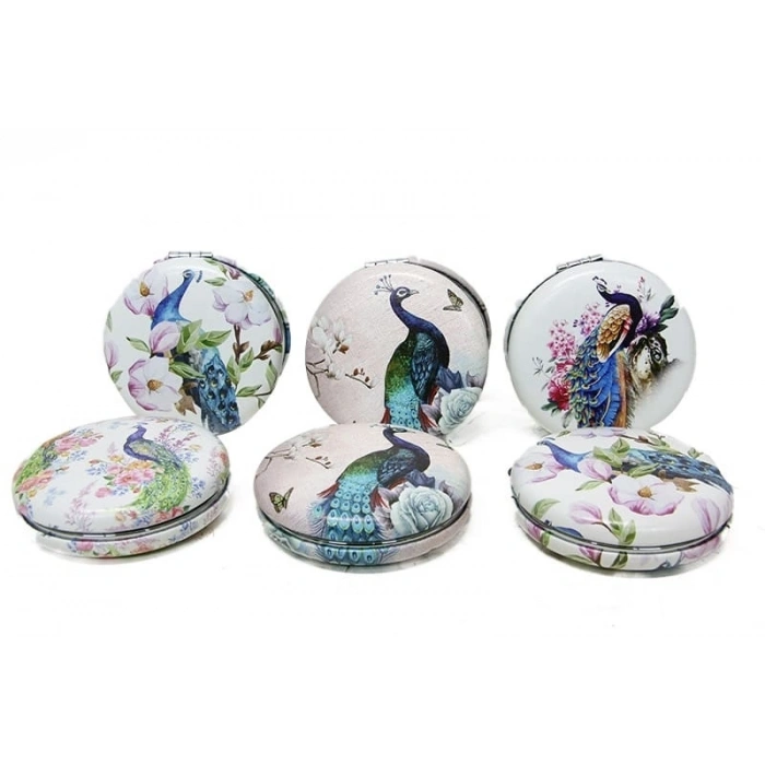 Cep Aynası Yuvarlak Tombul Peacock