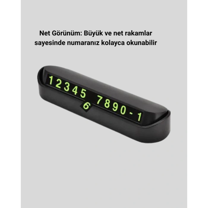 Çevirmeli Araç İçi Park Numaratörü – Alüminyum Gri Kolay Montaj Ve Net Görünüm