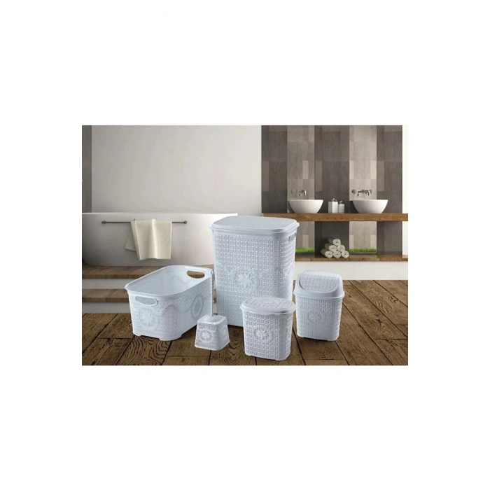 Çeyiz Seti Rattan 5 Parça Örgülü Çeyiz Seti