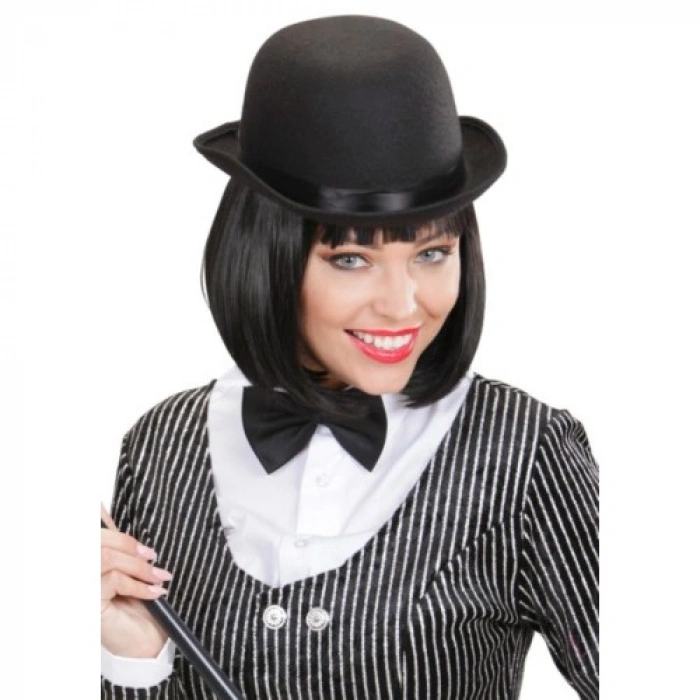 Charlie Chaplin Stil Yetişkin Şapkası – Siyah Melon Parti Şapkası