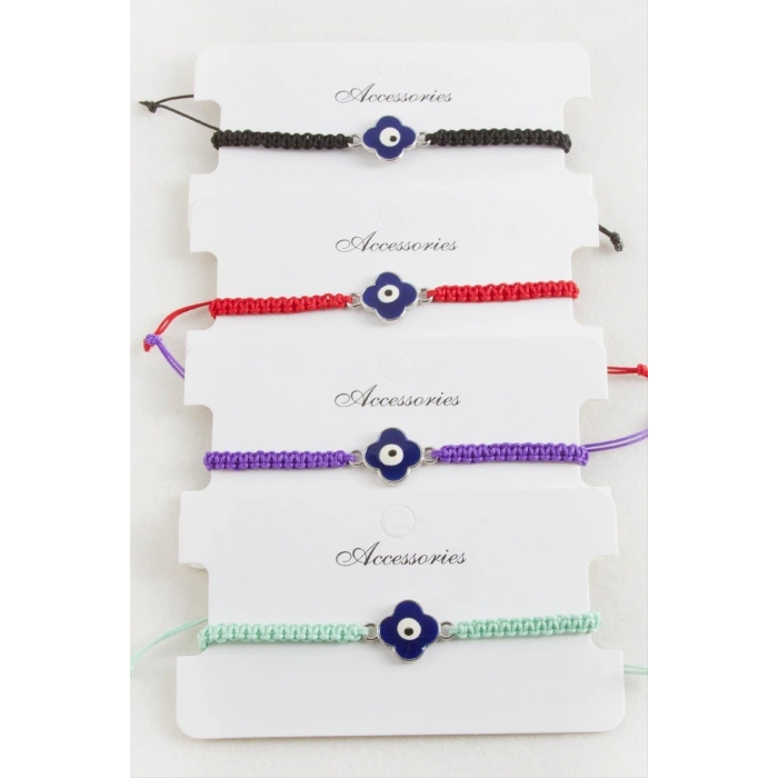 Çiçek Makrome Örgülü Bileklik