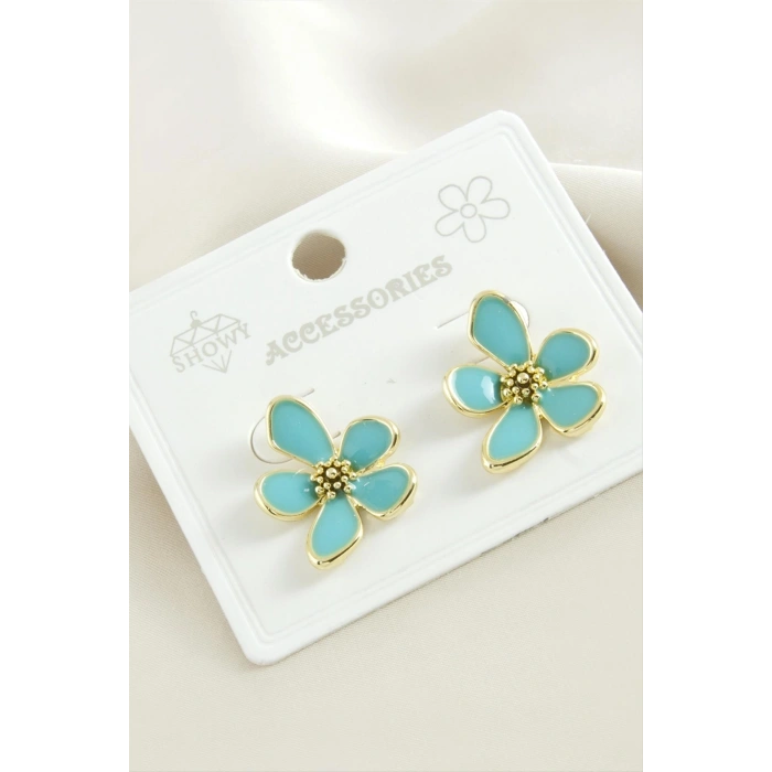 Çiçek Mineli Küpe