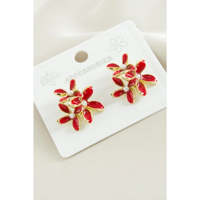 Çiçek Mineli Küpe