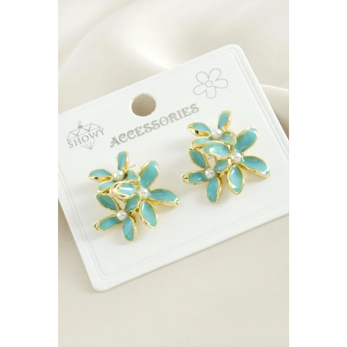 Çiçek Mineli Küpe