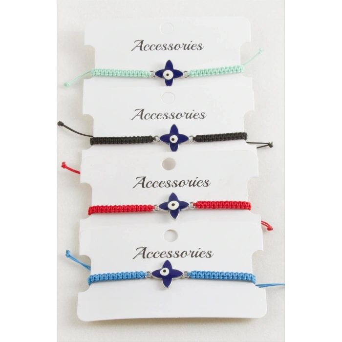 Çiçek Nazar Makrome Örgülü Bileklik