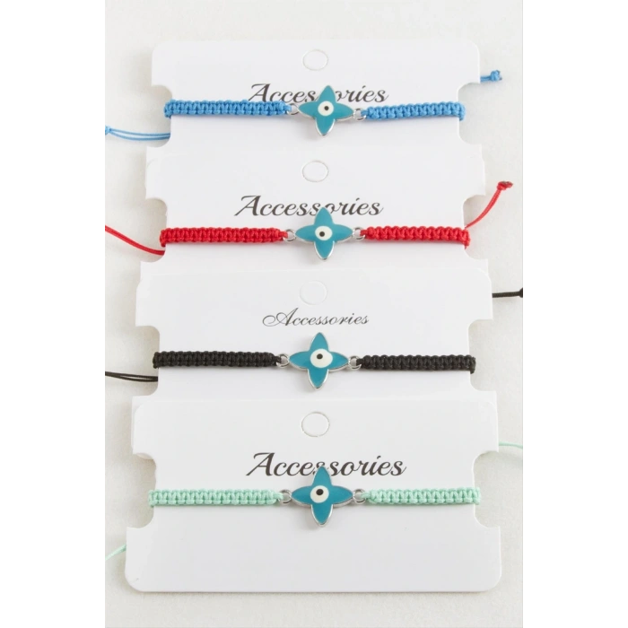 Çiçek Nazar Makrome Örgülü Bileklik