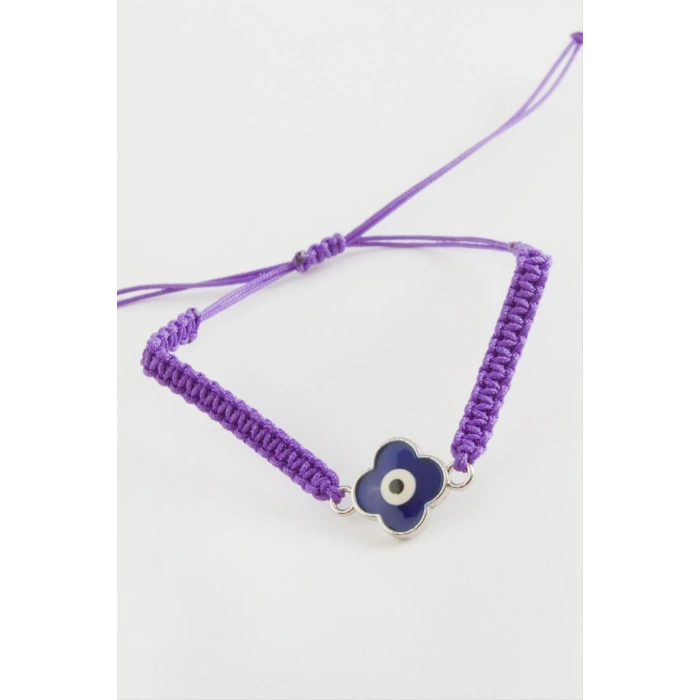 Çiçek Nazar Makrome Örgülü Bileklik