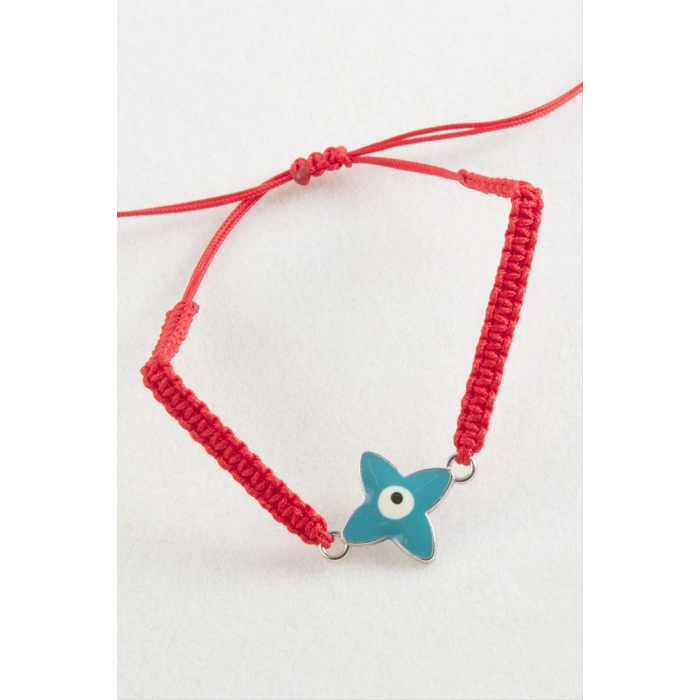 Çiçek Nazar Makrome Örgülü Bileklik