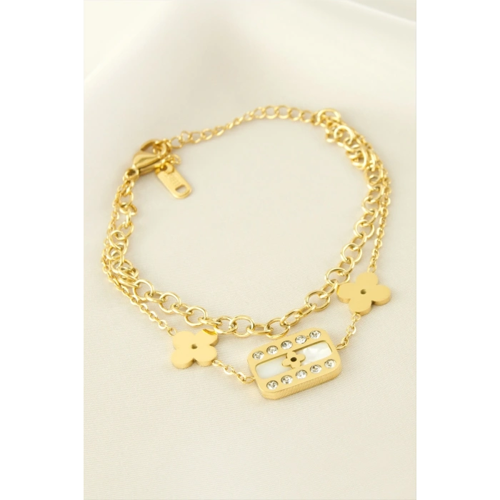 Çiçek Sedef Çelik Bileklik