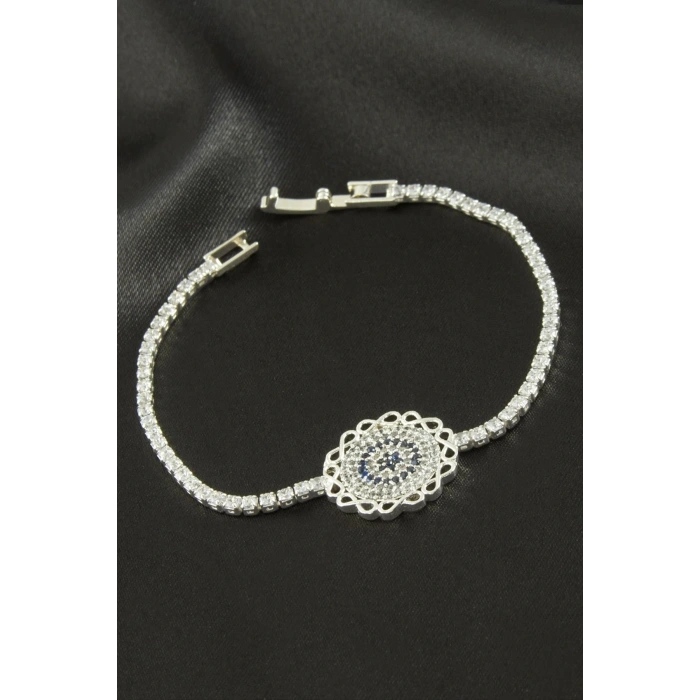 Çiçek Zirkon Taşlı Çocuk Bileklik 16 cm