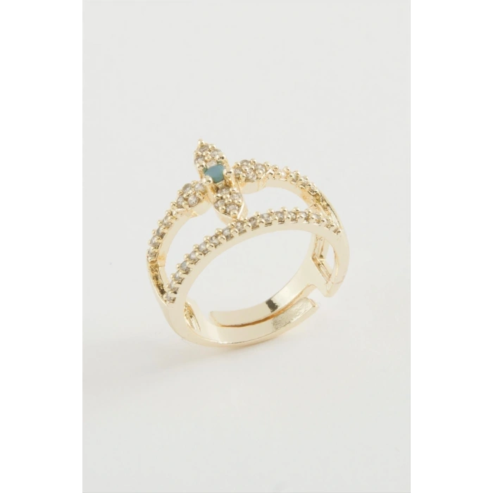 Çiçek Zirkon Taşlı Yüzük