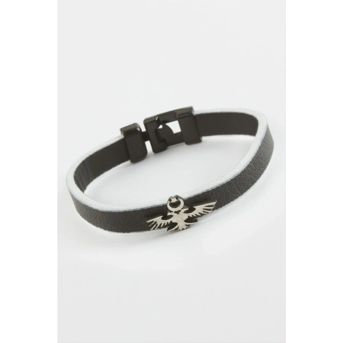 Çift Başlı Kartal Kaliteli Suni Deri Bileklik