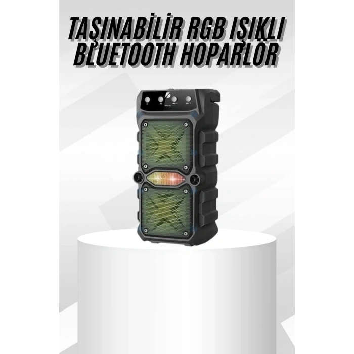 Çift Çıkışlı Güçlü Bataryalı Kablosuz Yüksek Ses Kaliteli Bluetooth Hoparlör