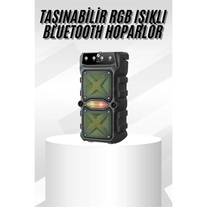 Çift Çıkışlı Güçlü Bataryalı Kablosuz Yüksek Ses Kaliteli Bluetooth Hoparlör
