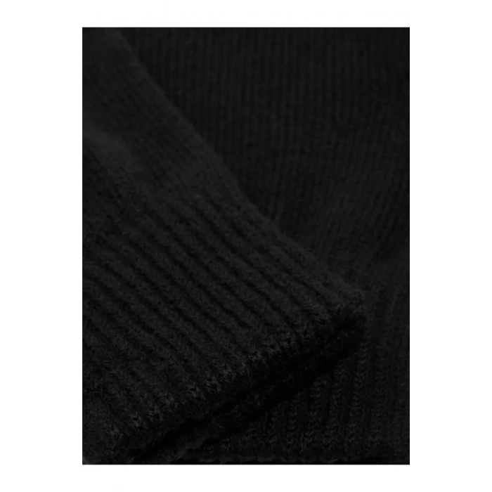 Çift Katlı Kalın Siyah Sıcak Tutan Yün Kışlık Kadın Erkek Eldiven Unisex 1 Çift