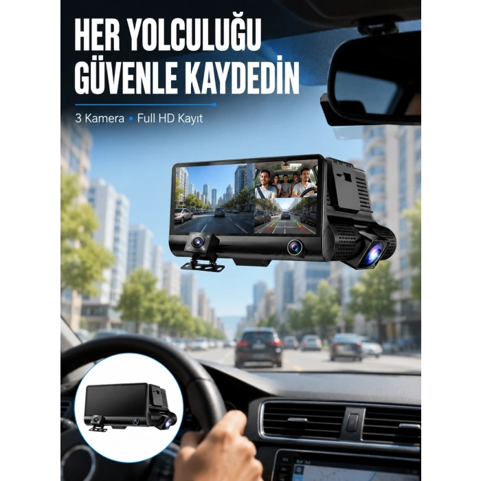 Çift Ve Üçlü Lens Seçeneği İle Tüm Açılardan Kayıt Yapan Araç Kamerası Yeni Nesil
