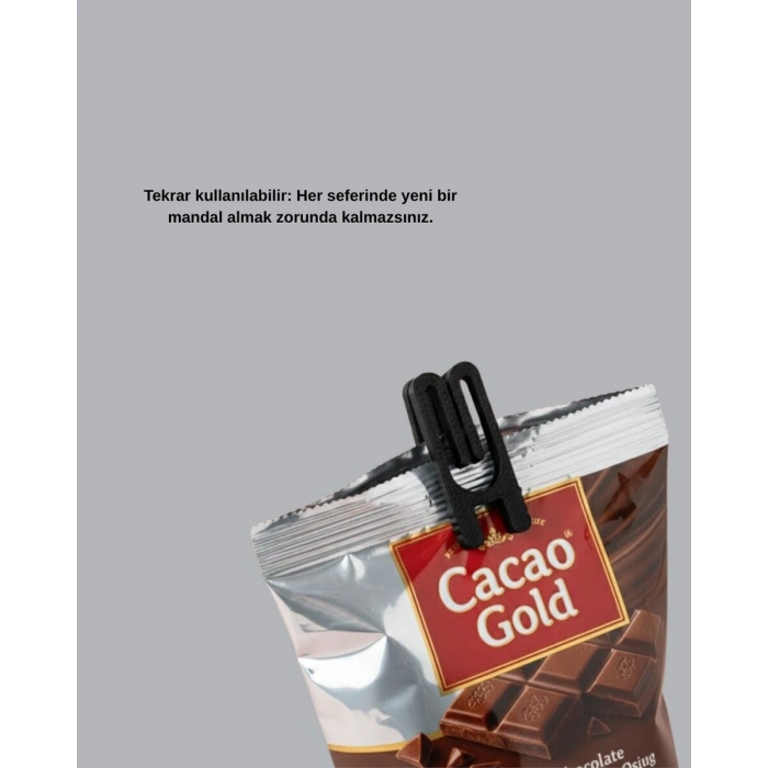 Cips Kahve Ve Bakliyat İçin Poşet Kapatma Mandalı