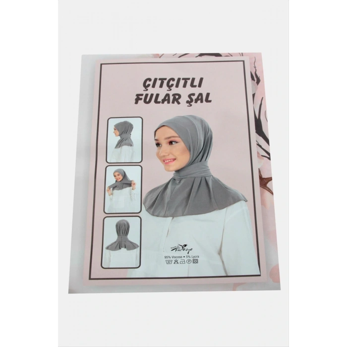 Çıtçıtlı Fular Şal