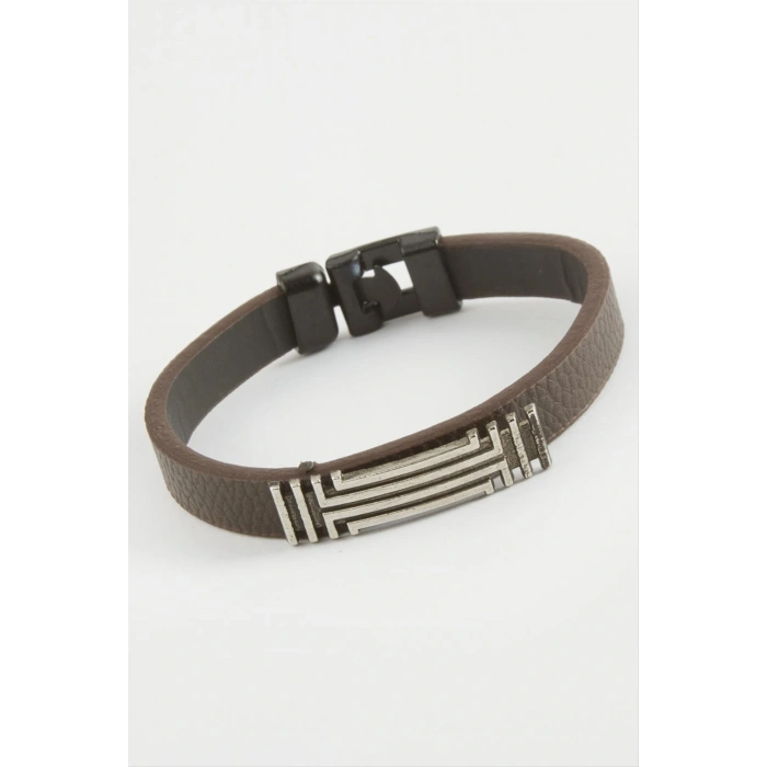 Çizgili Kaliteli Suni Deri Bileklik