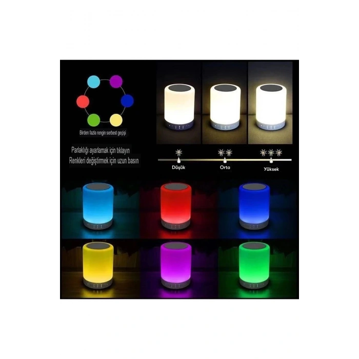 CL-671 Şarjlı Dokunmatik Gece Lambalı Bluetooth Hoparlör