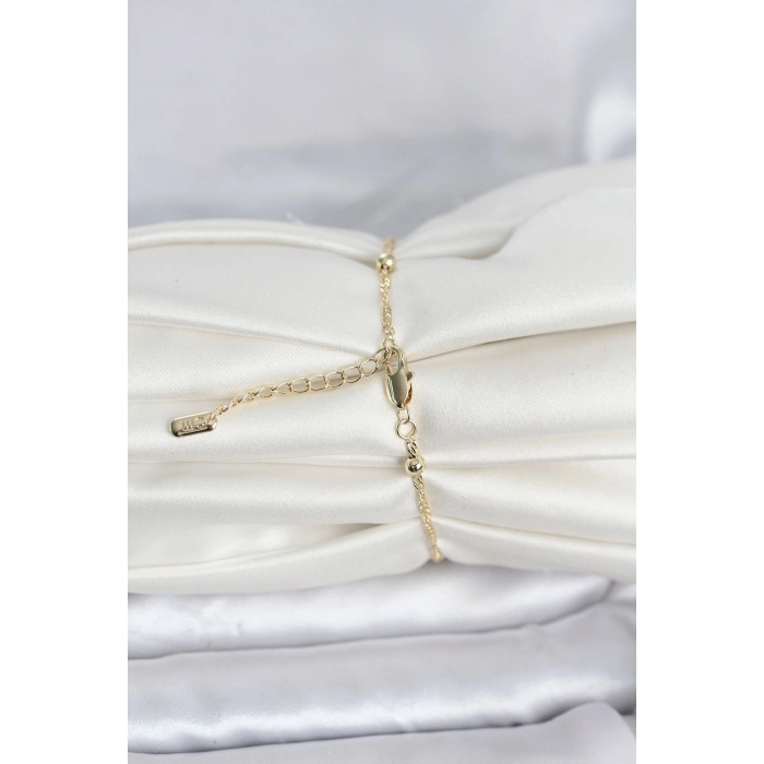 CM 14K Gold Renk Burgu Topçuk Model Kadın Bileklik - TJ-BB8281