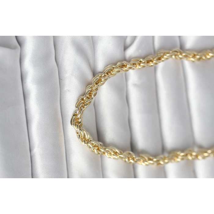 CM 14K Gold Renk Kalın Burgu Zincirli Model 60 cm Kadın Kolye TJ-BKO10997