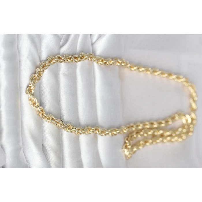 CM 14K Gold Renk Kalın Burgu Zincirli Model 60 cm Kadın Kolye TJ-BKO10997