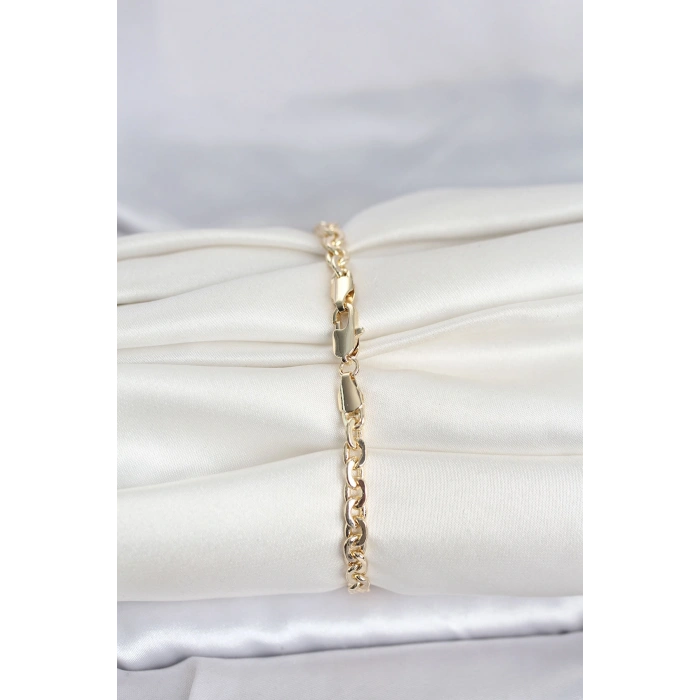 CM 14K Gold Renk Zincir Model Kadın Bileklik - TJ-BB8289