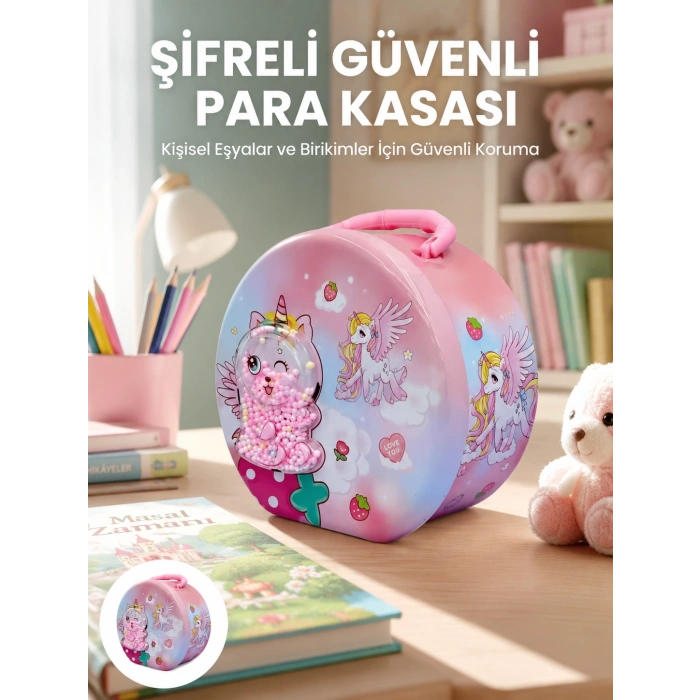 Çocuk Para Kasası Anahtarlı Güvenli Tasarruf Kutusu