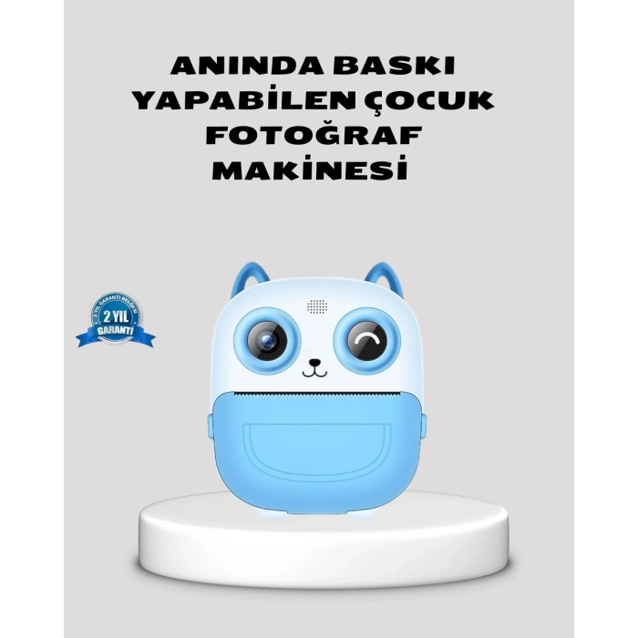 Çocuklar İçin Dijital Kamera Termal Yazıcı 48mp Çift Kamera 1300mah Batarya