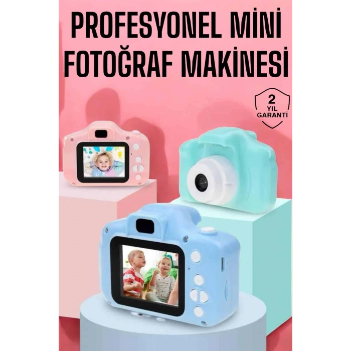 Çocuklara Özel Dijital Fotoğraf Makinesi Mini 1080p Hd Kaliteli