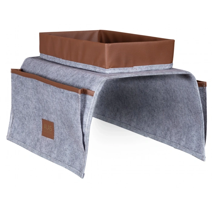 Çok Amaçlı Deri Şeritli Cepli Koltuk Kenarı Düzenleyici 03938