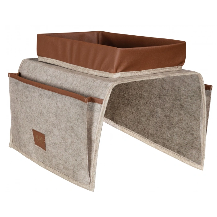 Çok Amaçlı Deri Şeritli Cepli Koltuk Kenarı Düzenleyici 03938