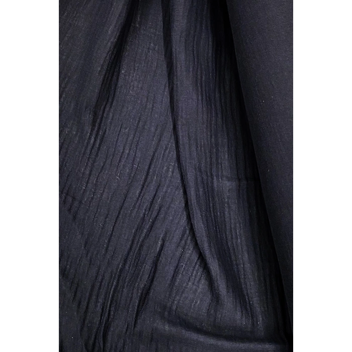 Çok Amaçlı Müslin Pamuklu Bebek Örtü ve Battaniye Kumaşı Müslin Bez Siyah 27