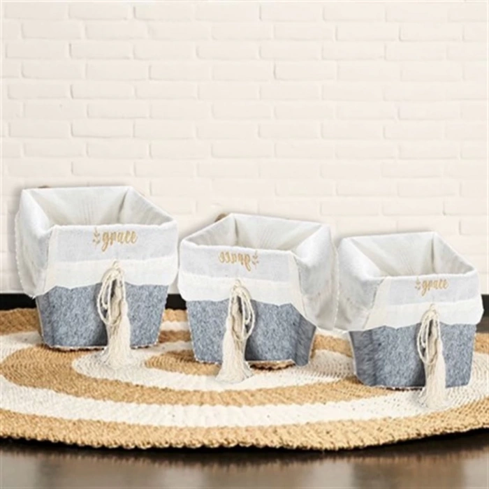 Çok Amaçlı Saklama Organizer Kutu Kare Keçe  Sepet (maxi) - 03426