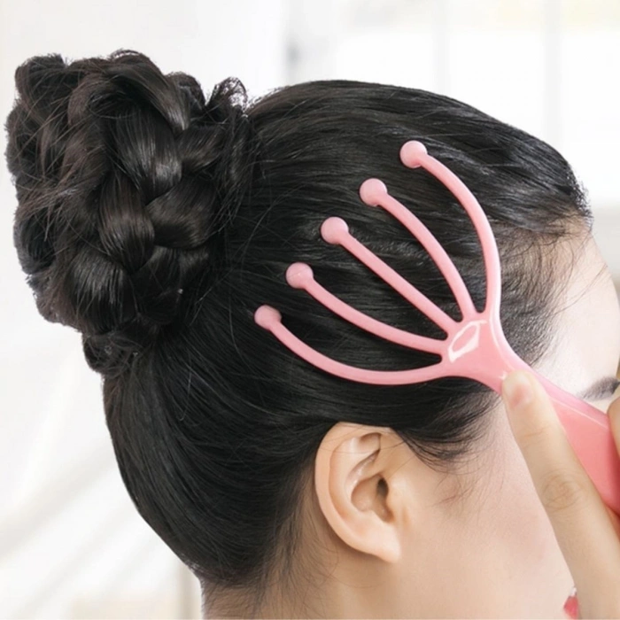 Çok Fonksiyonlu 5 Uçlu Bilyeli Baş Boyun Bacak Kol Masaj Alet Rahatlatıcı Kafa Masaj Aparatı (4887)