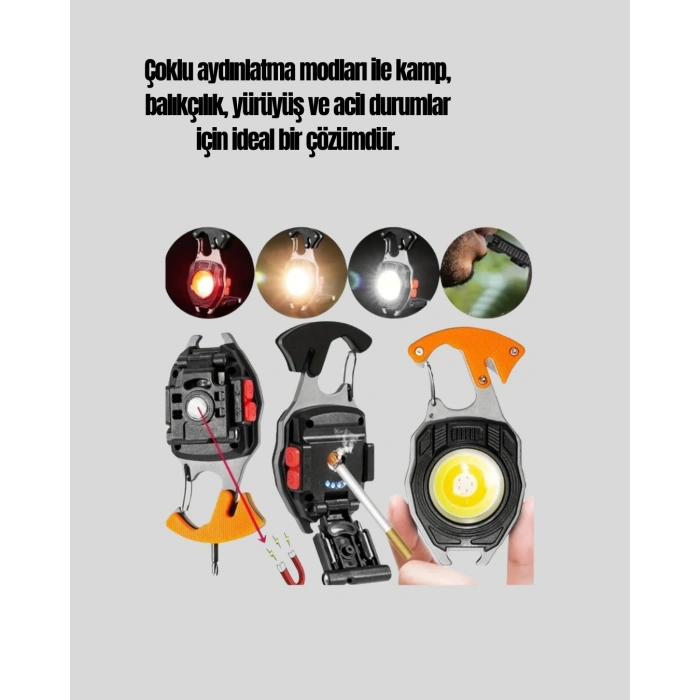 Çok Modlu Led Işıklı Pratik Anahtarlık