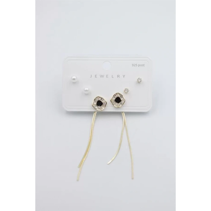 Çoklu Set Küpe - Altın