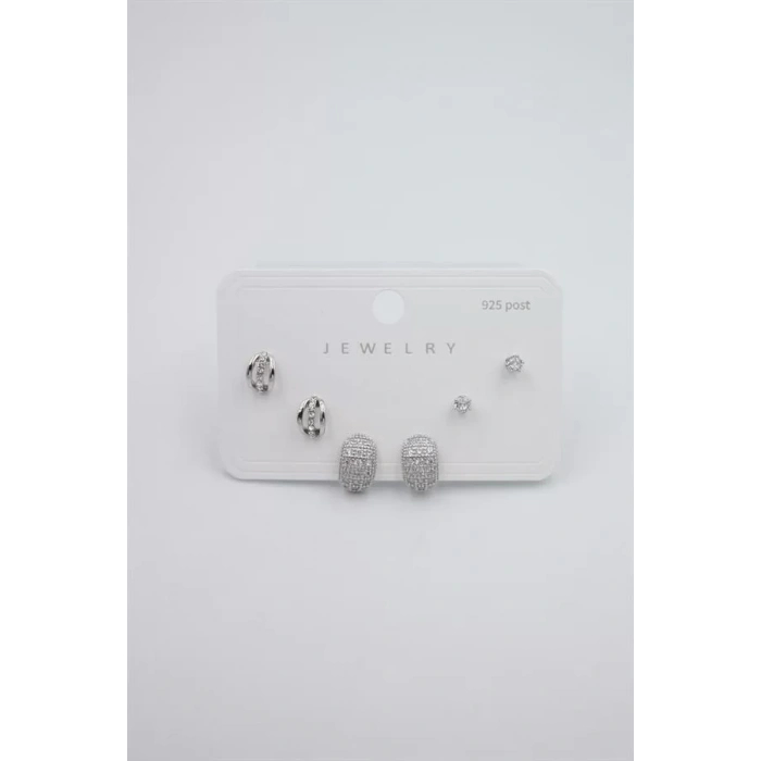 Çoklu Set Küpe - Gümüş