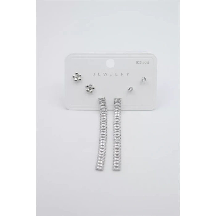 Çoklu Set Küpe - Gümüş